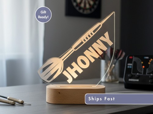 Personalized dart night light - personalized,
